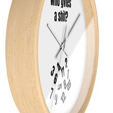 Humorous Wall Clock - "Who Gives a Shit?" - Quirky Home Décor for Fun Spaces
