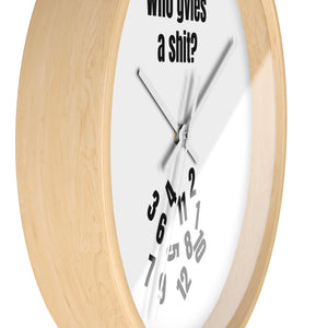 Humorous Wall Clock - "Who Gives a Shit?" - Quirky Home Décor for Fun Spaces