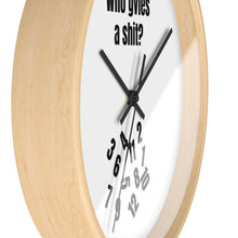 Humorous Wall Clock - "Who Gives a Shit?" - Quirky Home Décor for Fun Spaces