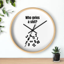 Humorous Wall Clock - "Who Gives a Shit?" - Quirky Home Décor for Fun Spaces