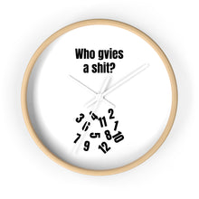 Humorous Wall Clock - "Who Gives a Shit?" - Quirky Home Décor for Fun Spaces