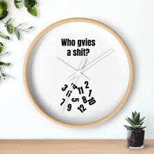 Humorous Wall Clock - "Who Gives a Shit?" - Quirky Home Décor for Fun Spaces