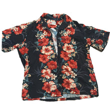 Vintage Hilo Hattie Hibiscus Plumeria Aloha Shirt (L)