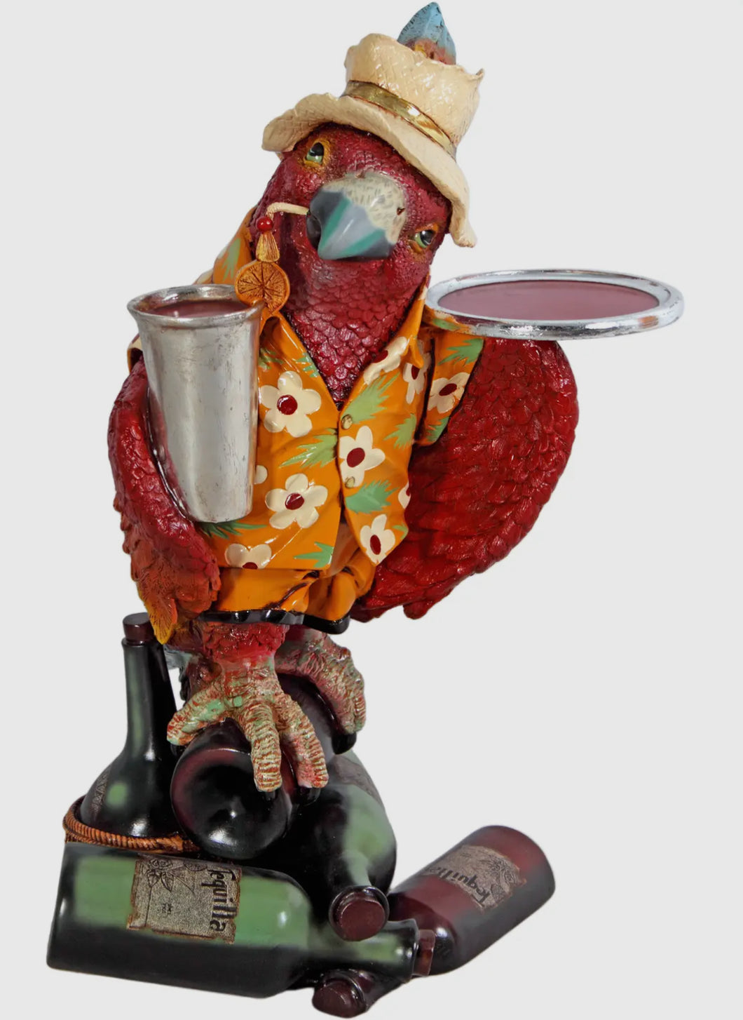 Parrot Butler Large Resin Sculpture 3 Feet Tall