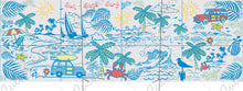 Beach Toile Double Old Fashioned Frosted Cocktail Glasses (Set of 2)