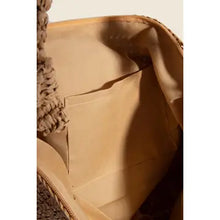 Braided Handle Rectangular Straw Hand Bag