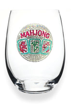 Mahjong Jeweled Stemless Wine Glass